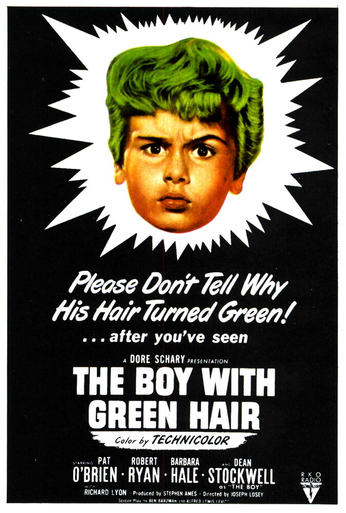 Мальчик с зелеными волосами (1948) постер