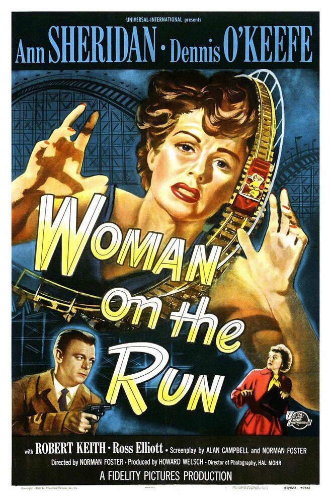 Женщина в бегах (1950) постер