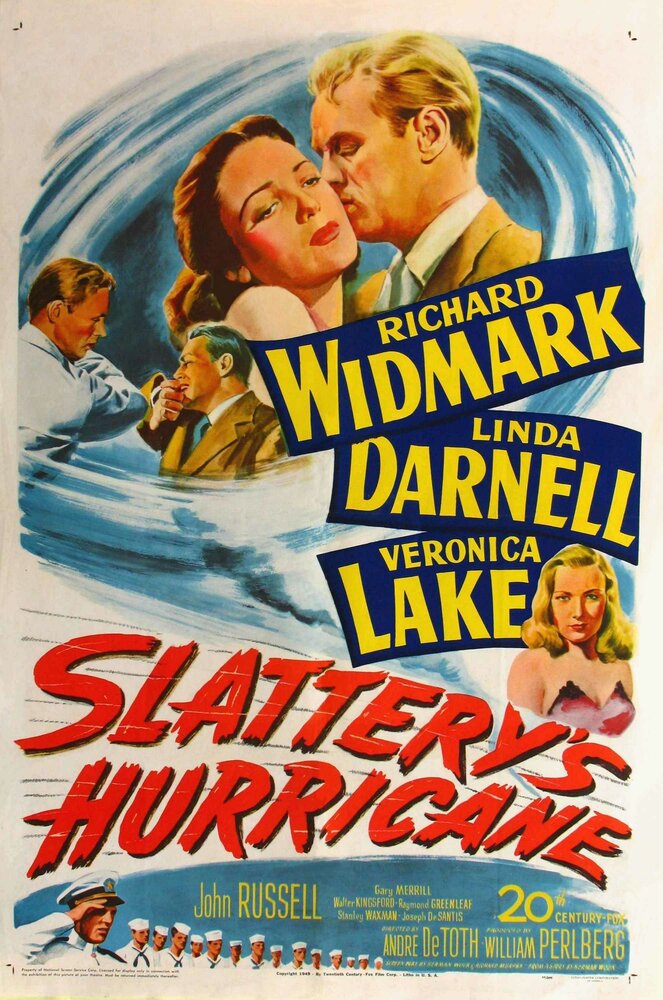Ураган Слаттери (1949) постер